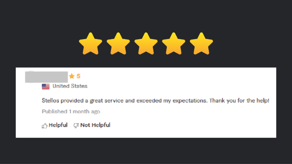 5 star Fiverr review