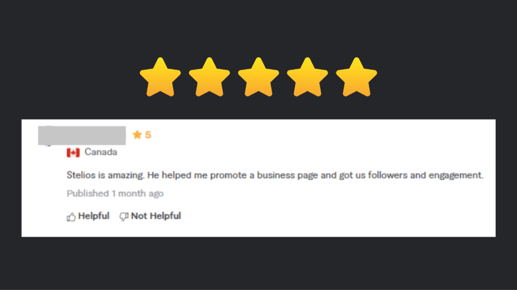 5 star Fiverr review