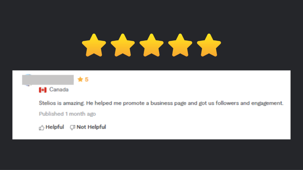 5 star Fiverr review